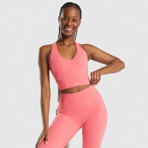 ‼️FIRM PRICE‼️ Gymshark x Whitney Simmons: WHITNEY CROP TANK Peony Pink Med